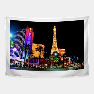 Eiffel Tower Paris and Ballys Hotel Las Vegas America Tapestry