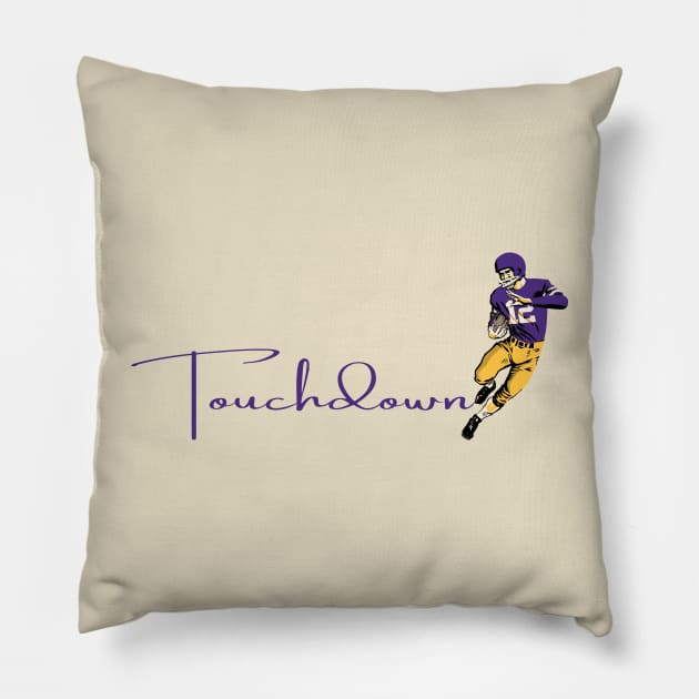 Touchdown Vikings! Pillow by Rad Love