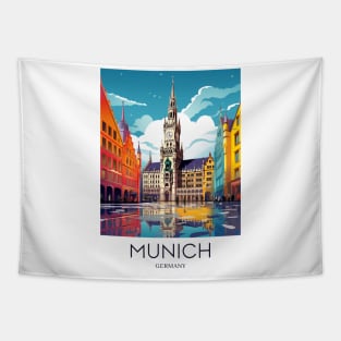 A Pop Art Travel Print of Munich - Germany Tapestry