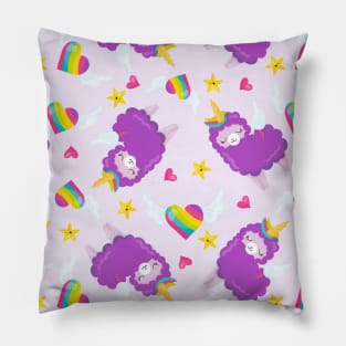 Wannabe Unicorn Purple Lllamacorn Llama Unicorn Neck Gaiter Pillow