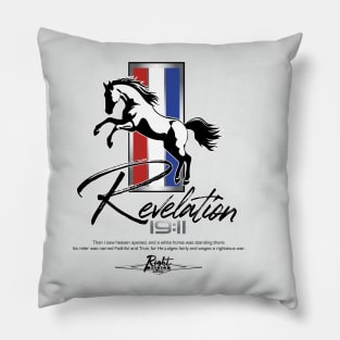 White Horse Rider Pillow