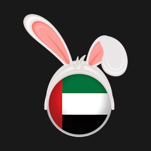 happy easter United Arab Emirates bunny ears flag cute designs T-Shirt