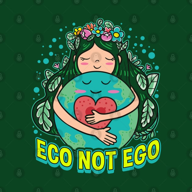 Eco Not Ego Earth Day Environmental Planet Green by E