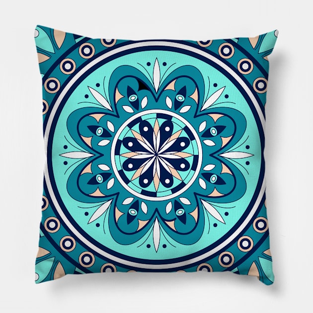 mandala-design, mandala-art, geometric, abstract, mandala and spirituality, colorful, rainbow, mandala pattern, mandala flower patterns, Flower Mandala ,Spirituality Pillow by Utopia Shop