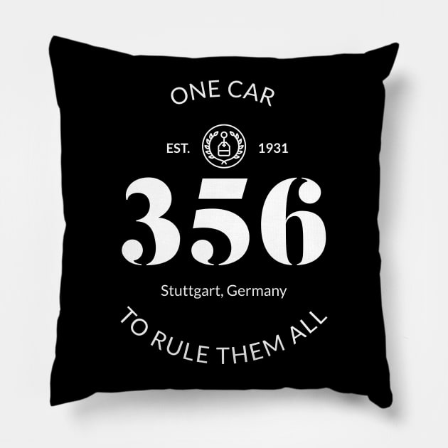 356 - One Car To Rule Them All - Black Pillow by v55555