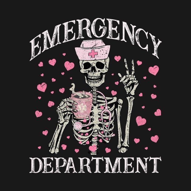 Valentine Er Nurse Emergency Department Room Skeleton Nurse by Neldy