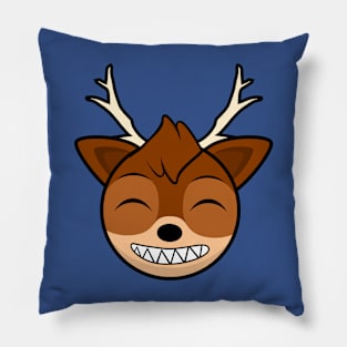 Happy Reindeer Ecstatica Pillow