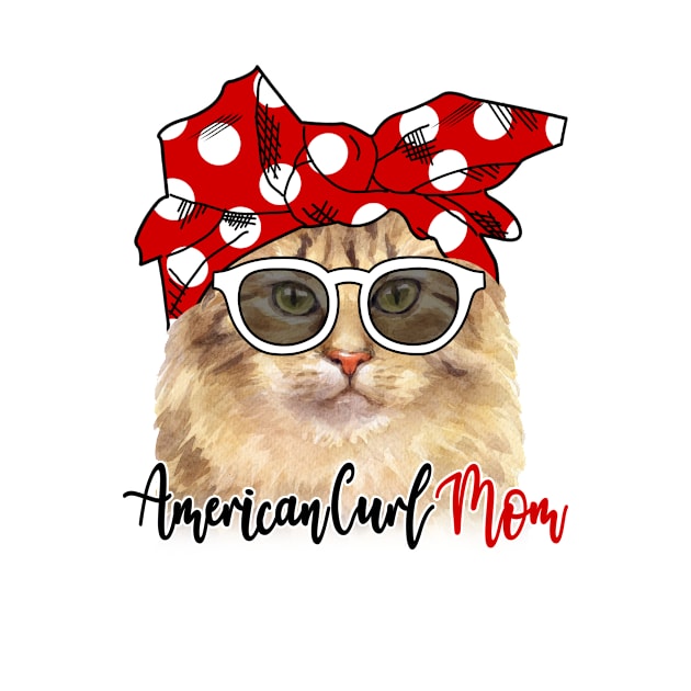 American Curl Cat Shirt American Curl Cat Mom Bandana by Nikkyta