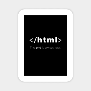 Coding Cards, Graphics Filled With HTML Coding Jokes Magnet