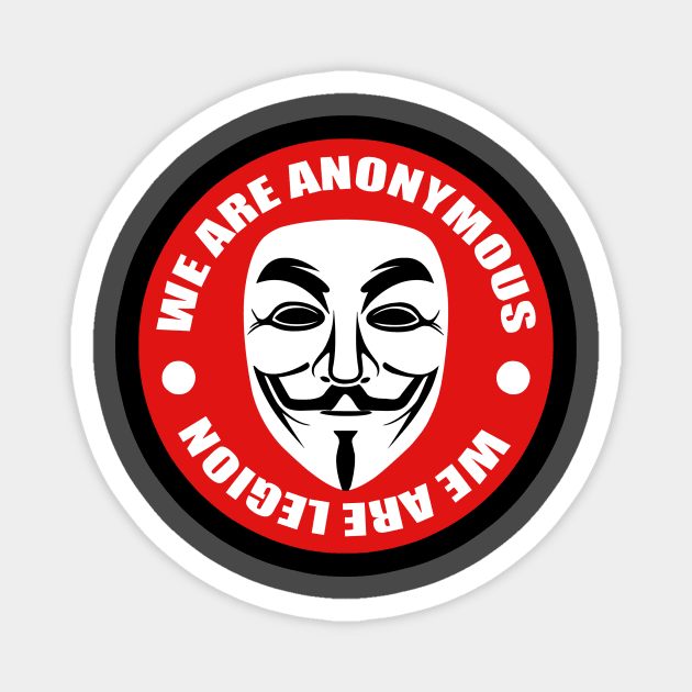 Anonymous - we are legion Magnet by GroatsworthTees