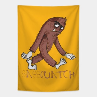 Sassquatch - Badass With An Attitude To Match Tapestry