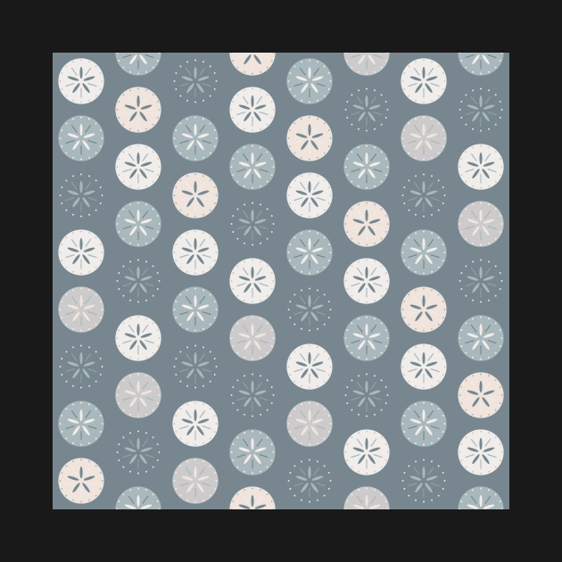 Sand Dollar Dots Ocean Dusk Grey by MSBoydston