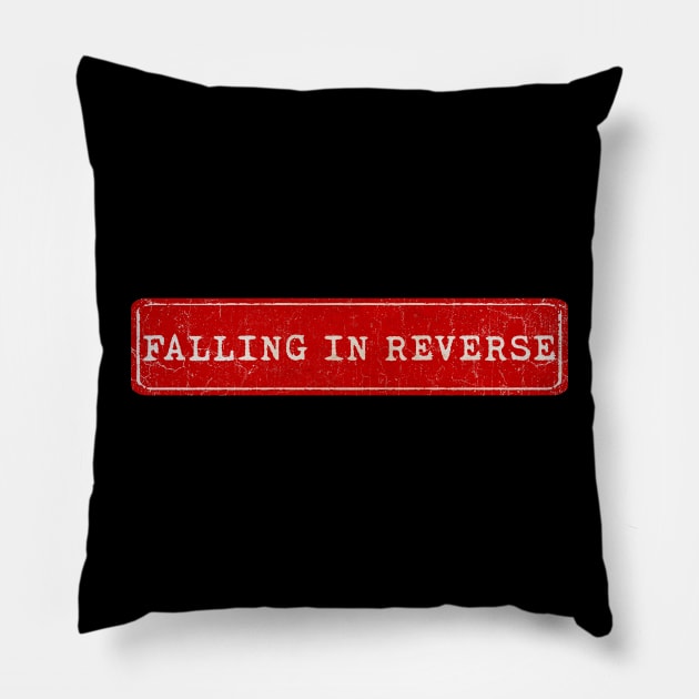 vintage retro plate Falling In Reverse Pillow by GXg.Smx