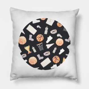 Basketball Watercolor Pillow