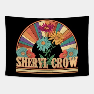 Sheryl Flowers Name Crow Personalized Gifts Retro Style Tapestry