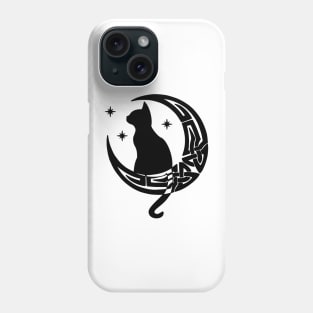 Celtic Moon Cat Phone Case