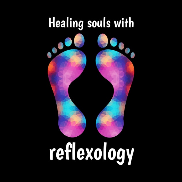 Healing Souls with Reflexology (white text) by Balanceandharmonyforreflexologists