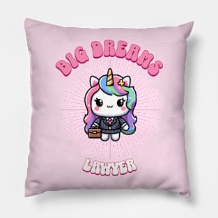 Big Dreams Lawyer Unicorn | Dream Big! Pillow