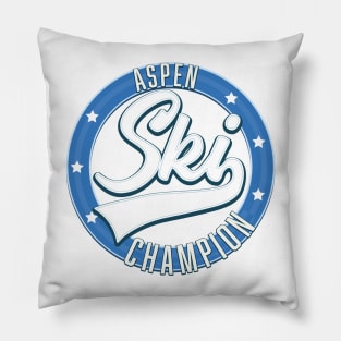 Aspen Ski Champion logo Pillow