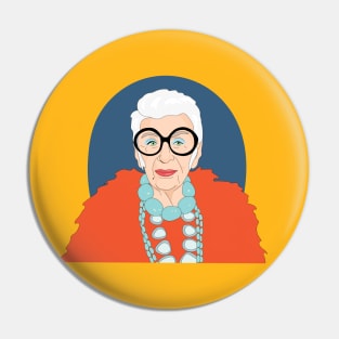 iris apfel portait Pin