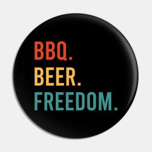 BBQ Beer Freedom Pin