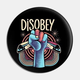 Disobey Vintage style Pin