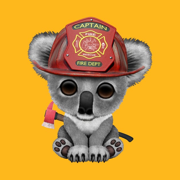 Cute Baby Koala Firefighter by jeffbartels