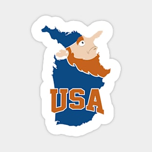 USA: a Funny Map Magnet