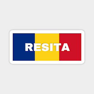 Resita City in Romanian Flag Magnet