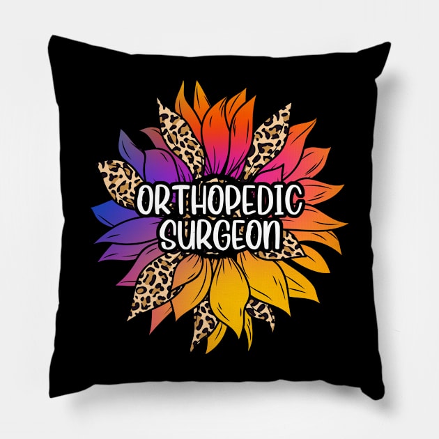 Orthopedic Surgeon Sunflower Pillow by White Martian