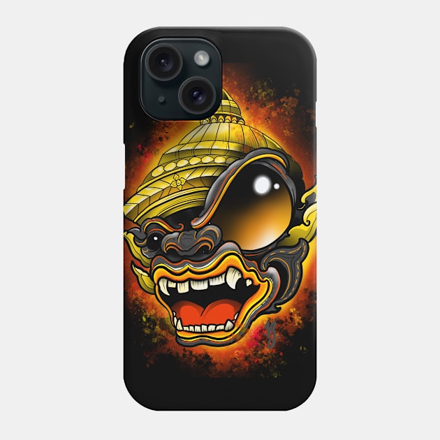 Monkey Warrior Black Phone Case by Sing-Toe-Wrote 