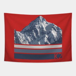 K2 Mountain Illustration Tapestry