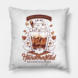 Artisanal Kitten Tea - Cute Bubble Cats Pillow