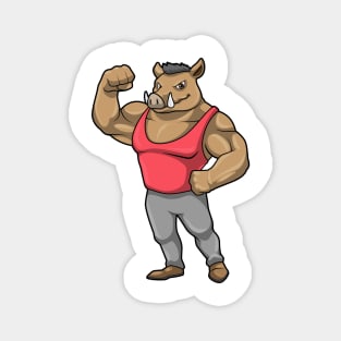 Boar Bodybuilder Bodybuilding Muscles Magnet