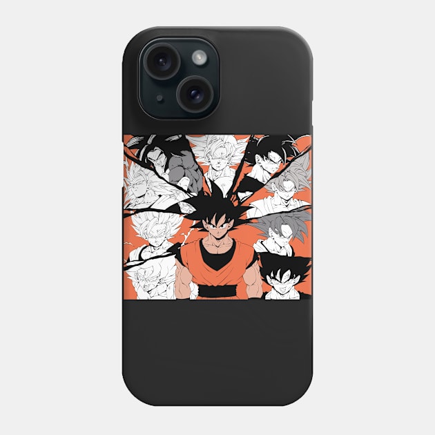 Son Goku all transformations Phone Case by PGasbarroneArt