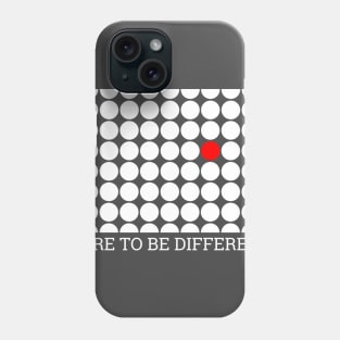 DARE TO BE DIFFERENT red and white dots Phone Case