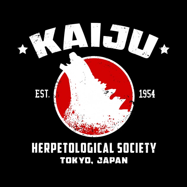 Kaiju Herpetological Society (Black Print) by Nerdology