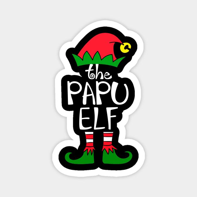 Elf Saying The Papu Elf Matching Family Group Christmas Magnet by calvinglory04