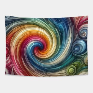 Psychedelic looking abstract illustration of Swirls Tapestry