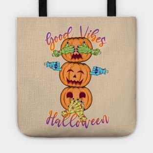 Cute Halloween Pumpkin Head With Meaning Tote