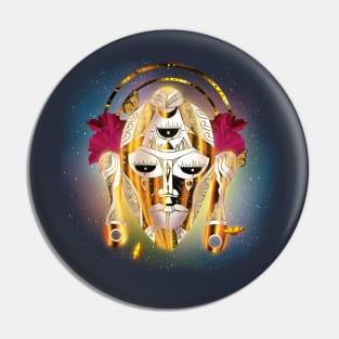 Centuraka African God African Mask Pin