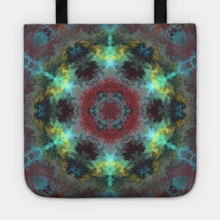 Psychedelic Hippie Red Blue and Yellow Tote