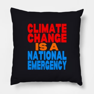 Climate change is a national emergency Pillow