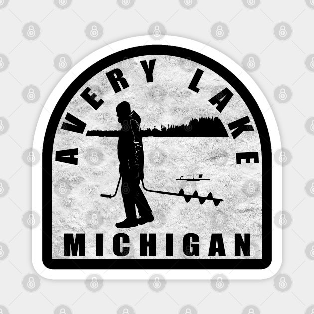 Avery Lake Ice Fishing Michigan Avery Lake Michigan TeePublic