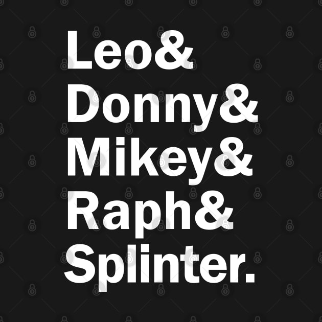 Funny Names x Teenage Mutant Ninja Turtles TMNT (Leo, Donny, Mikey, raph, Splinter) by muckychris