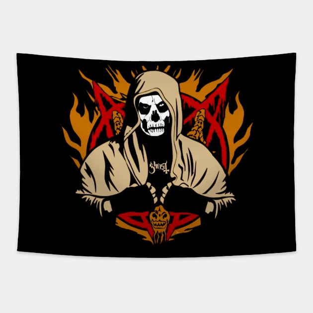 Ghost fighter papa Tapestry by PumpkinStudioart