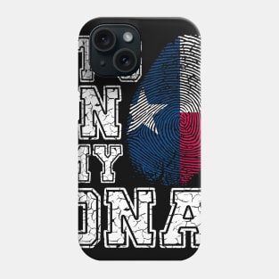 It's In My DNA Texas - Pride Flag Fingerprint Gift Phone Case