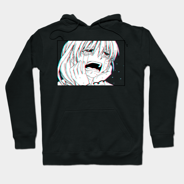 sad girl in hoodie