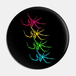 Black widow (Latrodectus) rainbow Pin