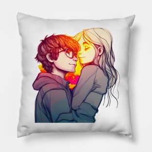 Lovley Couple Colorful three Pillow